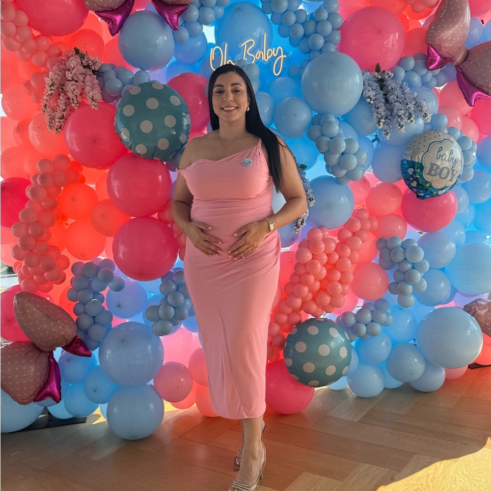 Pink One-Shoulder Dress